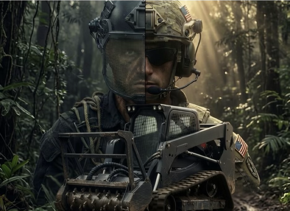Veteran soldier transitioning into a forestry mulcher operator